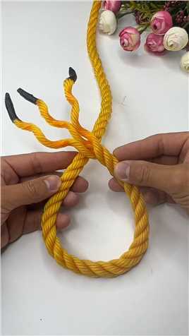  三股绳圈的插法#实用绳结 #绳结技巧