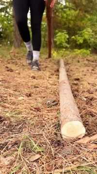 两根木头就可以在野外制作一把梯子