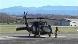 UH-60M“黑鹰”直升机启动出发 #军迷发烧友 #黑鹰
