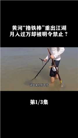 黄河“撸铁棒”重出江湖，月入过万却被明令禁止？是挡了谁的路？#撸铁棒#淘金#涨知识#科普 (1)