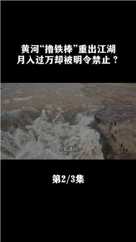黄河“撸铁棒”重出江湖，月入过万却被明令禁止？是挡了谁的路？#撸铁棒#淘金#涨知识#科普 (2)