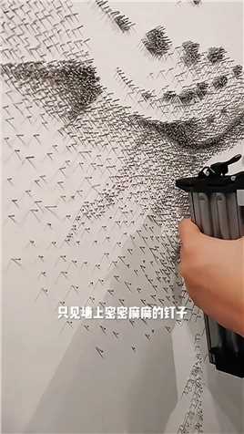 #国外的一名艺家用射钉枪来画，真的第一次见到