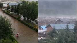 牡丹江市尔站林场洪水肆虐，房屋被冲走，居民被迎面洪水吓退