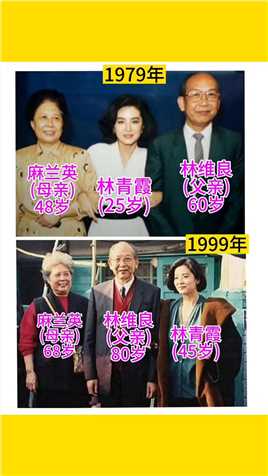 林青霞和父母相隔20年的合影对比