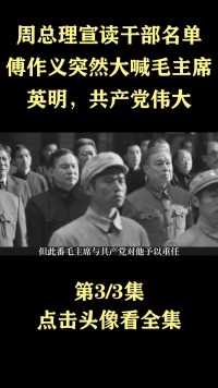 周总理宣读国家干部名单，傅作义站起大喊 毛主席英明共产党伟大#历史人物#人物故事#历史影像#近代史 (3)