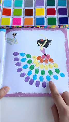 简单又有趣的手指画，孩子小手当画笔，点点涂涂就能锻炼想象力和专注力，水洗颜料湿巾就能擦干净！儿童画
