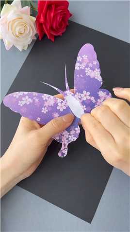 春天到了，给孩子做几只会飞的蝴蝶玩吧！幼儿园手工亲子手工幼儿手工创意手工