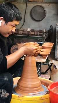 传统工艺建窑建盏手工拉坯制作