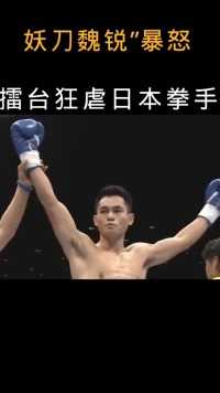 日本拳手狂言侮辱我国拳手，我国小将魏锐首回合将这个小日子打废，太解气，为国争光.