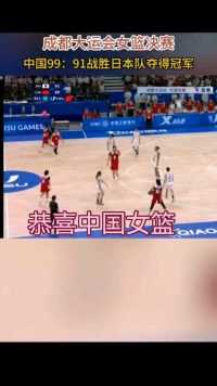 恭喜中国女篮夺得冠军！成都大运会女篮