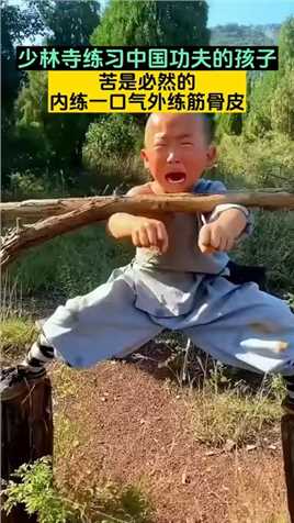 少林寺练习中国功夫的孩子，吃苦是少不了的