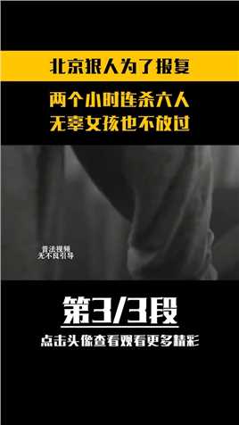 北京狠人杨瑞喜,为了泄愤滥杀无辜，两个小时残杀六人杨瑞喜真实案件案件解说 (3)