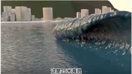 比上海东方明珠还要高的海啸你听说过吗？#世界之最 #海啸