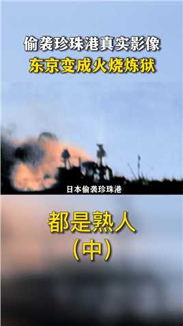 日本偷袭珍珠港真实影像，招致美军全面报复，东京变成火烧炼狱纪实李梅火攻东京二战 (2)