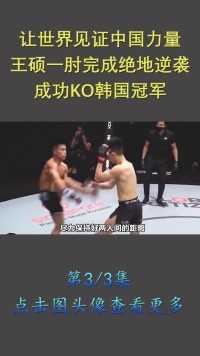 让世界见证中国力量，王硕一肘完成绝地逆袭，成功KO日本冠军！格斗KO拳击综合格斗 (3)