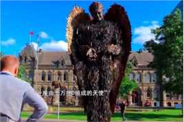 英国艺术家 阿飞 布拉德利，用10万把警局捐赠的凶器做成的一座8米高的天使#艺术 #精彩片段 