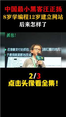 中国最小黑客汪正扬8岁学编程，12岁建立网站，后来怎样了人物故事3