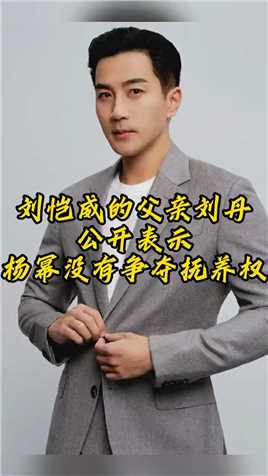 刘恺威的父亲刘丹公开表示，杨幂没有争夺抚养权