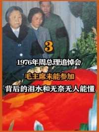 （三）1976年周总理追悼会，毛主席悲伤痛哭，背后心酸和无奈没人能懂