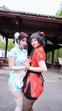 84年的妈妈和03年的女儿一起穿中华娘，你们觉得谁赢了？ #中华娘旗袍 #母女 #丝滑小连招