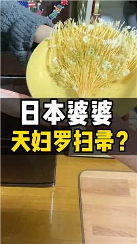 日本婆婆油炸自制的下剧小零食是一个扫把条儿？还是一个樱花树？