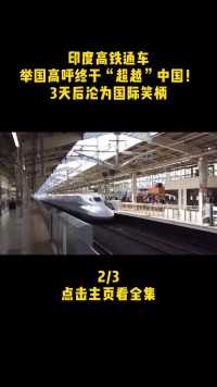 印度高铁通车，举国高呼终于“超越”中国！3天后沦为国际笑柄#印度高铁 (2)