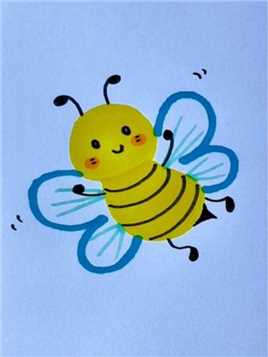 这样画小蜜蜂一看就会#小蜜蜂简笔画