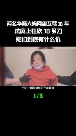两名华裔大妈网络互骂16年，法庭上狂砍70多刀，她们到底有什么仇 (1)