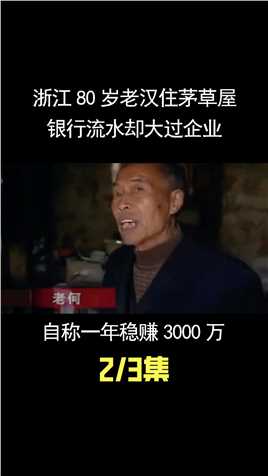 浙江80岁老汉住茅草屋，银行流水却大过企业，自称一年稳赚3000万 (2)