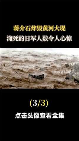 1938年蒋介石炸毁黄河大堤，淹死多少日军？真实数据令人心惊！#蒋介石#黄河#历史 (3)