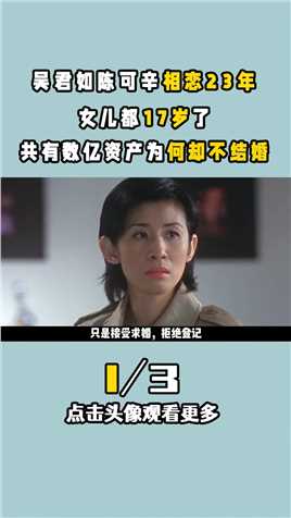 吴君如陈可辛相恋23年，女儿都17岁了，共有数亿资产为何却不结婚。娱乐圈明星 (1)