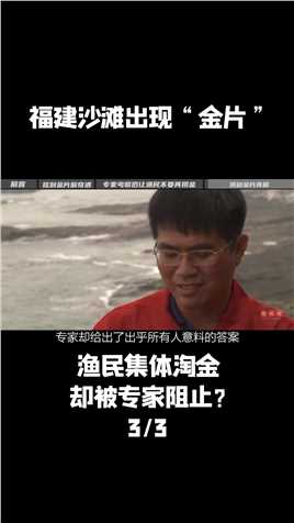 福建沙滩出现“金片”，渔民集体淘金，却被专家阻止？ (3)