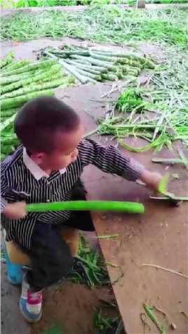农村孩子从小要学会干活#三农 