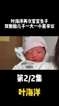 叶海洋再次官宣生子，去父留子喜得双胞胎，儿女双全达人生巅峰！叶海洋叶海洋三胎网红