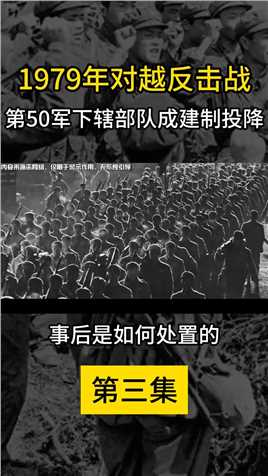 79年对越反击战，第50军下辖部队成建制投降，事后是如何处置的（3）