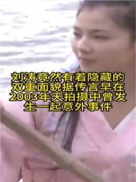 17.刘涛竟然有着隐藏的双重面貌据传言早在2003年天拍摄中曾发生一起意外事件
