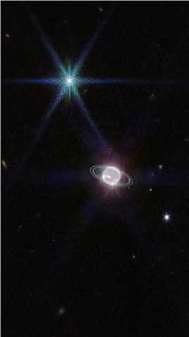韦伯望远镜公布史上最清晰海王星照片，首次拍到海王星冰环及其卫星！#宇宙 #视觉震撼 #海王星 #史上最清晰海王星照片