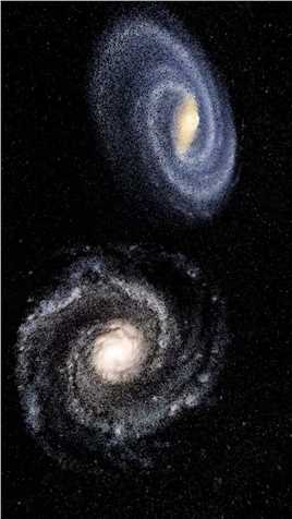 最新研究表明，银河系和仙女座星系大碰撞已经开始接触，最终会在37.5亿年后合并成一个新星系，如果人类有幸看到，将会看到一个由数十亿恒星组成的新天空！一起感受下吧#宇宙 #地球 #银河系大碰撞 #视觉