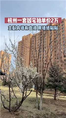 杭州一套凶宅起拍单价2万，主卧内墙有血，用墙纸粘贴