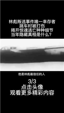 林彪叛逃事件唯一幸存者，跳车时被打伤，揭开惊魂逃亡的种种细节 (3)