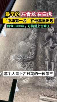 最早的“左青龙，右白虎”，“中华第一龙”在他墓里出现， 距今6500年。