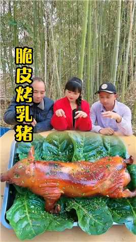 58买了个小乳猪，这次烤得肉嫩皮脆，吃完还想吃