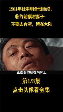 1981年杜聿明含恨而终，临终前嘱咐妻子：不要去台湾，留在大陆 (1)