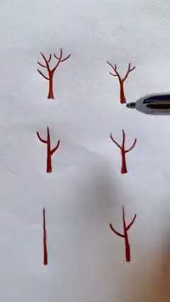 各种树的画法，你会哪一种？