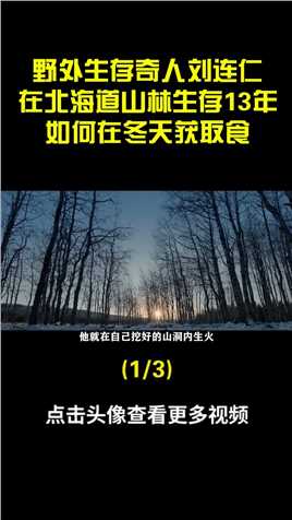 野外生存奇人刘连仁：北海道山林生存13年，如何在冬天获取食物？ (1)