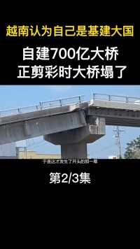 越南认为自己是基建大国，自建700亿大桥，正剪彩时大桥塌了#大桥#基建狂魔 (2)