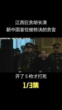 江西巨贪胡长清，新中国首位被枪决的贪官，开了5枪才打死 