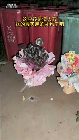 这应该是整个情人节中送的最炸裂的花束了吧，挺实用的。#七夕 #人类迷惑行为 #一束花的仪式感