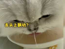姜太猫喝水，愿者入嘴？ #搞笑 