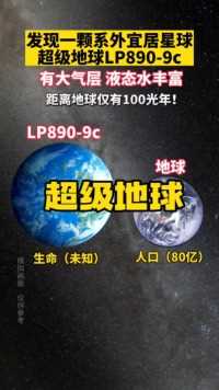 科学家发现一颗系外宜居星球“LP890-9c”有大气层和液态水，距离地球大约100光年，未来能否成为人类第二家园？